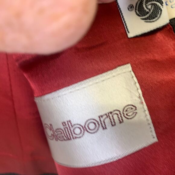 VTG Liz Clairborne Womens Dark Gray Wool Blazer Size 8 Trim - Picture 8 of 11